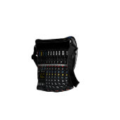 Audio Mixer pattern Messenger Bag (Back Right)
