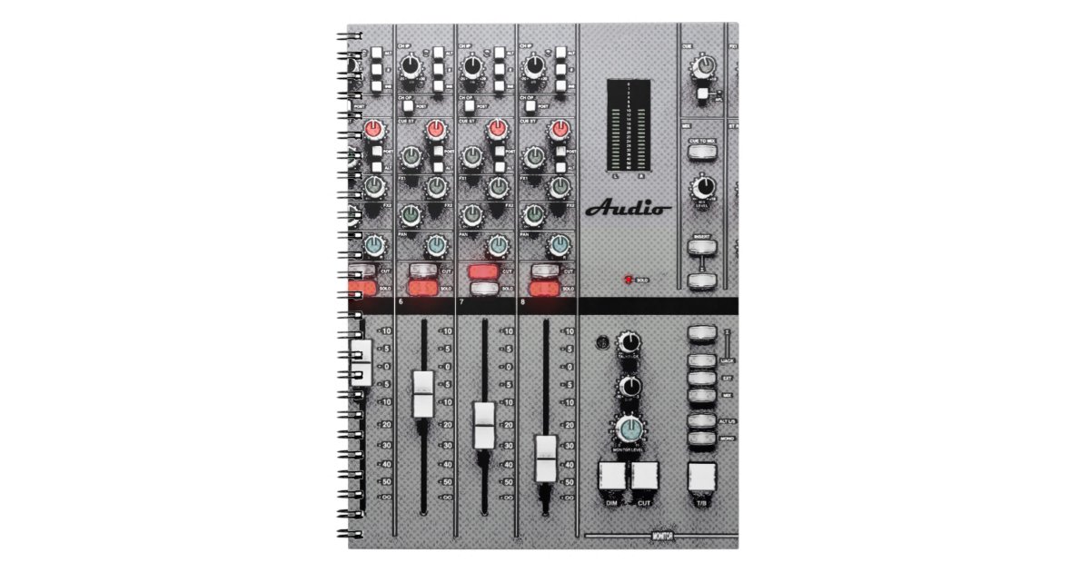 Audio Mixer "Take Sheet" Notebook Zazzle