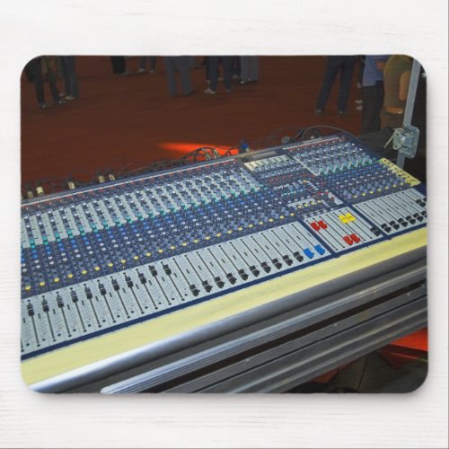 audio mixing console _ sound board mouse pad