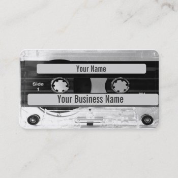 Audio Music Cassette Tape (2 Sides) Business Card by DigitalDreambuilder at Zazzle