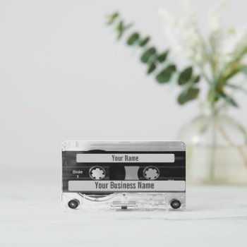 Audio Music Cassette Tape Business Card by DigitalDreambuilder at Zazzle