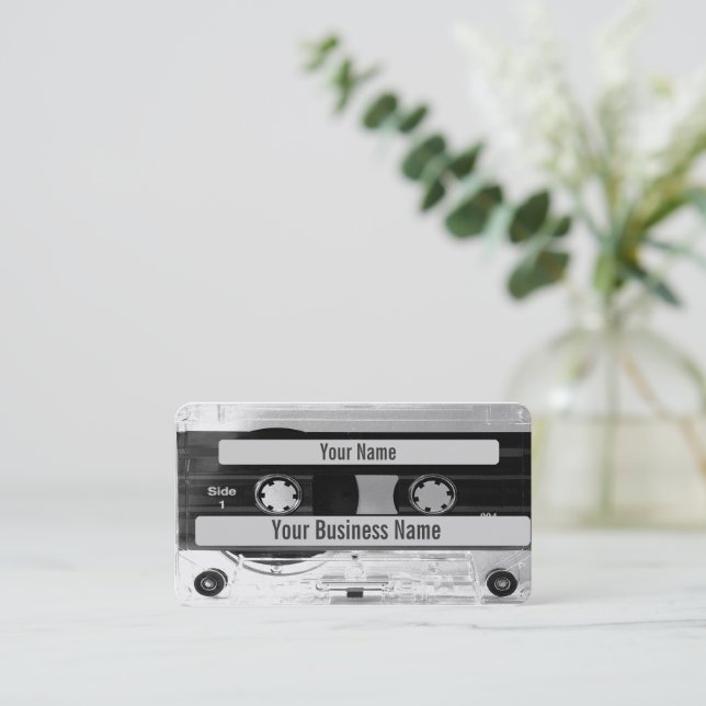 Audio Music Cassette Tape Business Card (Standing Front)