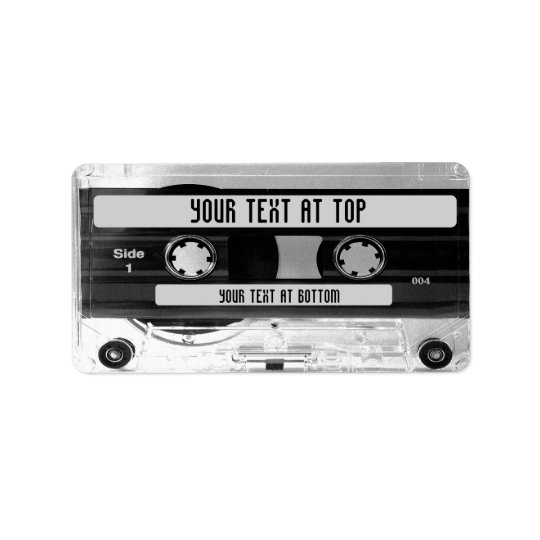 Audio Music Cassette Tape Library Labels, Gift Tag