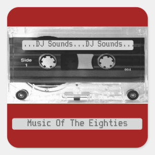 Audio Music Cassette Tape Sheet of Stickers