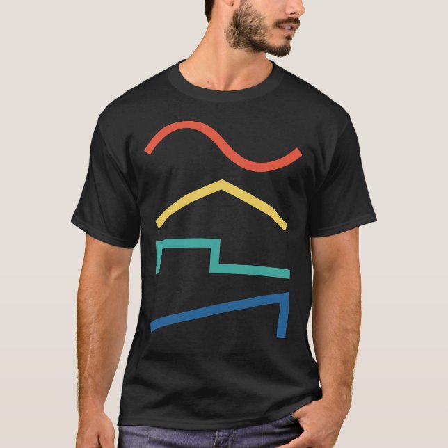 Audio Sine Waves - Oscillator Waveforms Synth Play T-Shirt (Front)