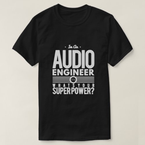 AudioSound Engineer BlackWhite T_Shirt