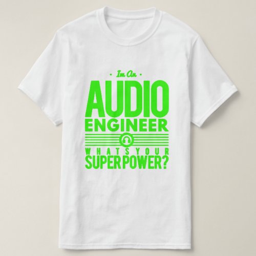 AudioSound Engineer GreenWhite T_Shirt