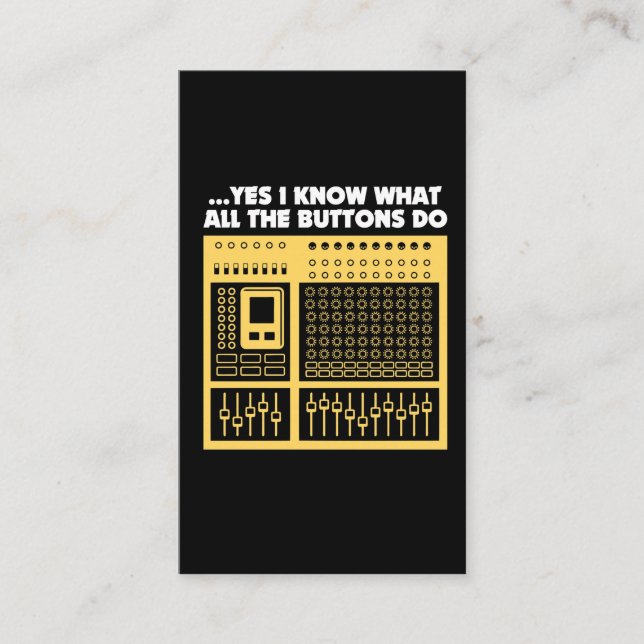 Audio Sound Engineer - Music DJ Turntable Business Card (Front)