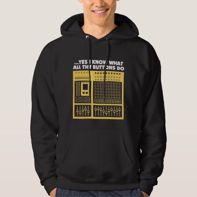 Audio Sound Engineer - Music DJ Turntable Hoodie (Front)