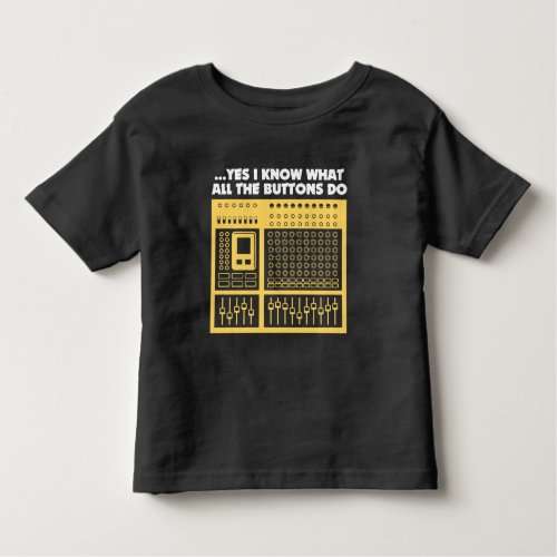 Audio Sound Engineer _ Music DJ Turntable Toddler T_shirt