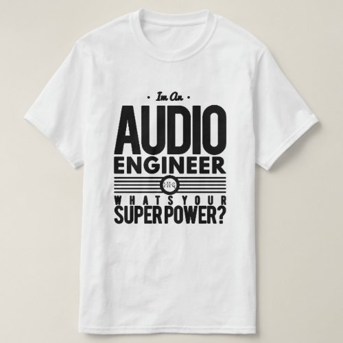 AudioSound Engineer WhiteBlack T_Shirt