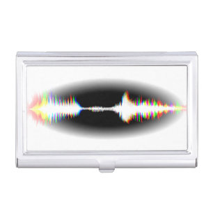 Audio sound wave design business card case