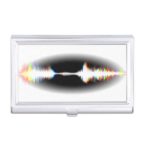Audio sound wave design business card case