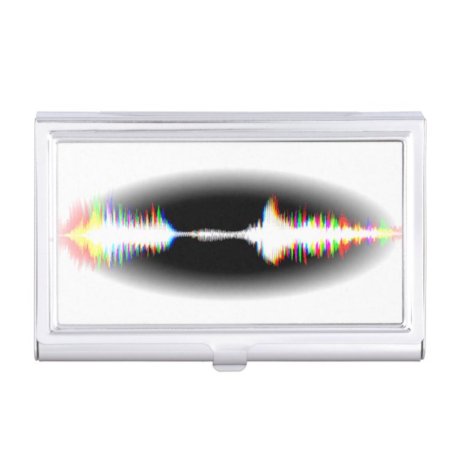Audio sound wave design business card case (Front)