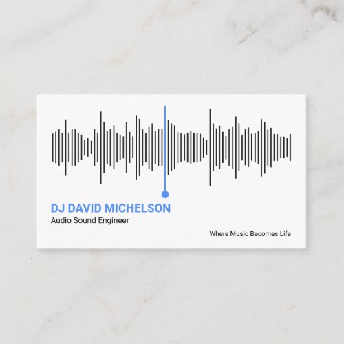 Audio Sound Wave Professional Deejay Business Card