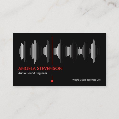 Audio Sound Wave Studio Engineer Business Card