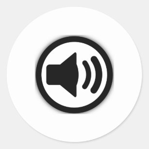 Audio Speaker Classic Round Sticker