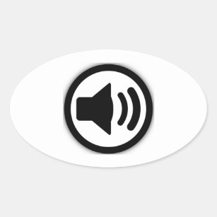 Audio Speaker Oval Sticker