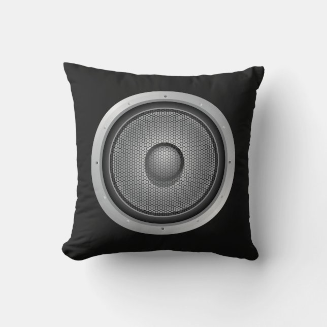Audio Speaker Throw Pillow (Front)