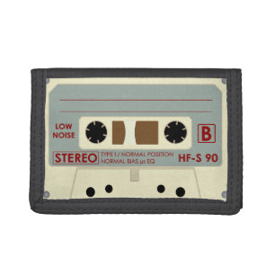 Audio tape cassette trifold wallet