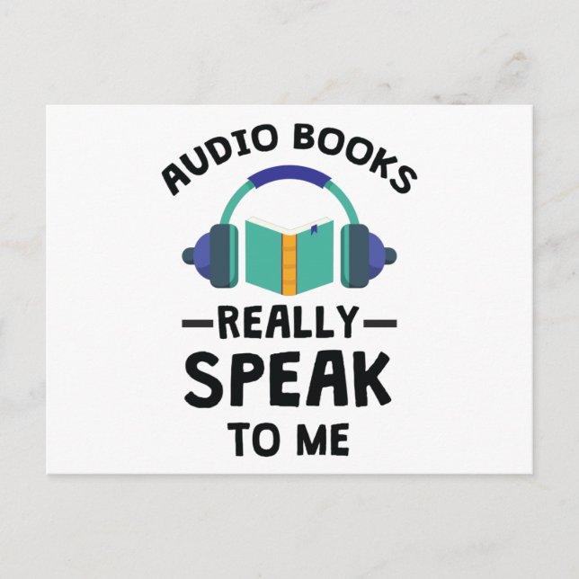 Audiobooks Really Speak to Me Audiobook Lover Postcard (Front)