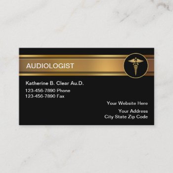 Audiologist Business Cards by Luckyturtle at Zazzle