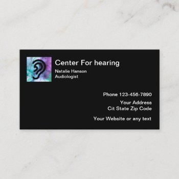 Audiologist Hearing Clinic Business Card by Luckyturtle at Zazzle