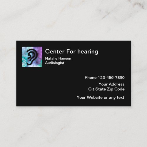 Audiologist Hearing Clinic Business Card