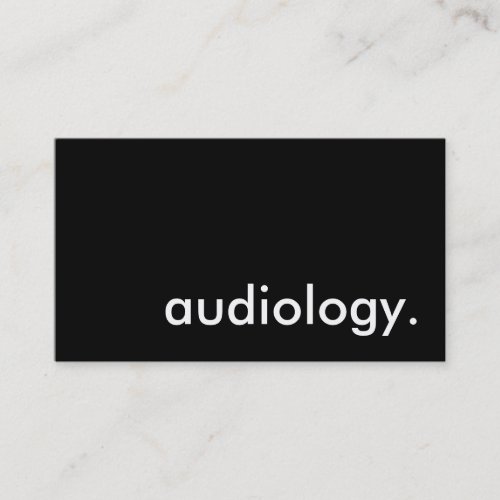 audiology. business card template