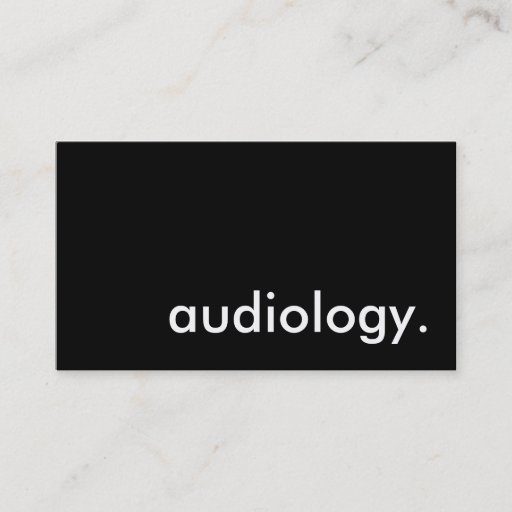 Customizable audiology. business card template