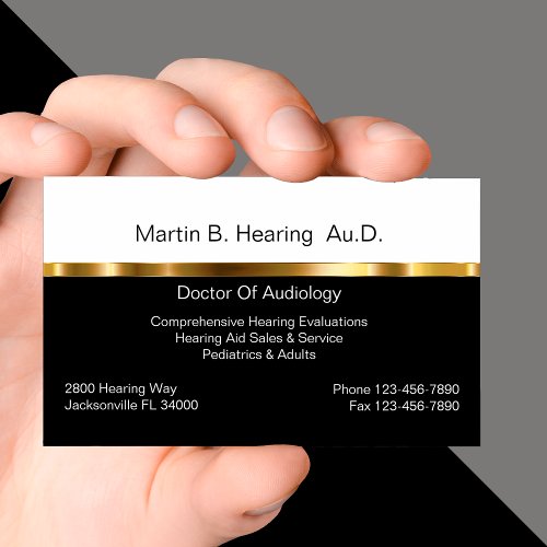 Audiology Business Cards