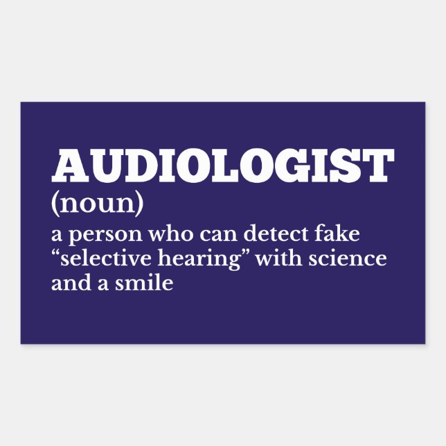 Audiology Definition Humor Sticker (Front)