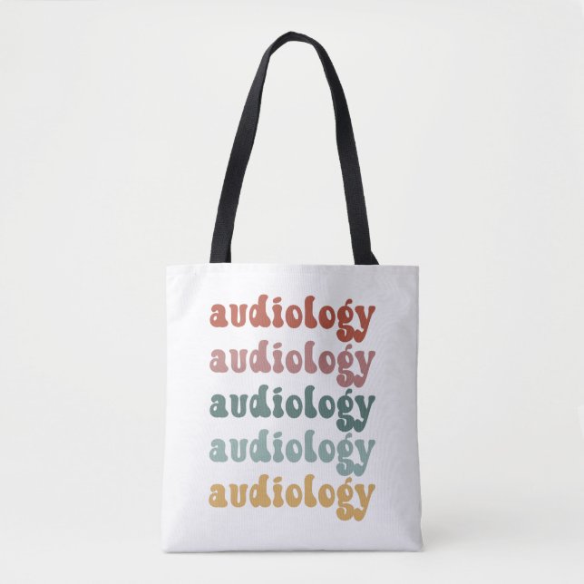 Audiology | Doctor of Audiology Audiologist Retro Tote Bag (Front)