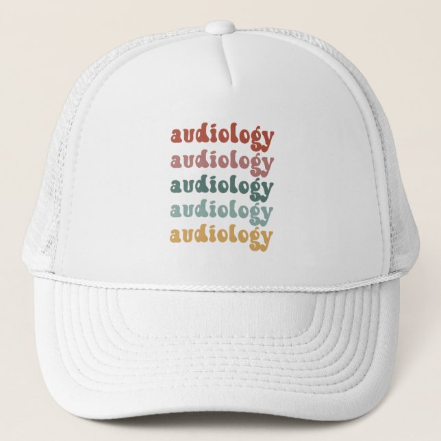 Audiology | Doctor of Audiology Audiologist Retro Trucker Hat (Front)