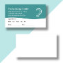 Audiology Patient Appointment Business Cards
