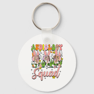 Audiology Squad Funny Easter Bunny Keychain