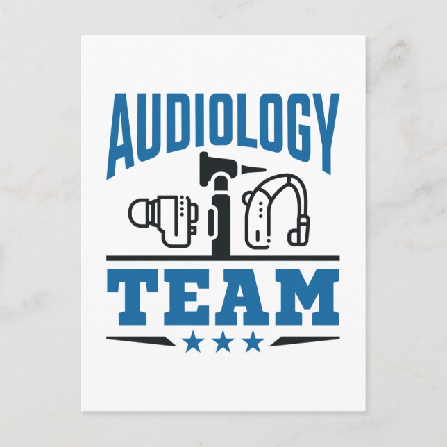 Audiology Team Staff Squad Audiologist Hearing Postcard (Front)