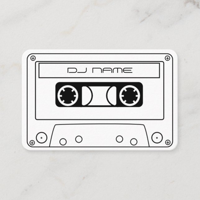 Audiotape Cassette DJ Business Card (Front)