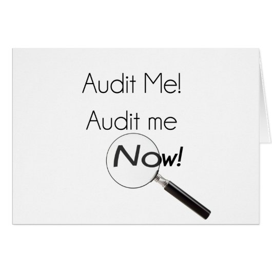 Audit me! cards (Front Horizontal)