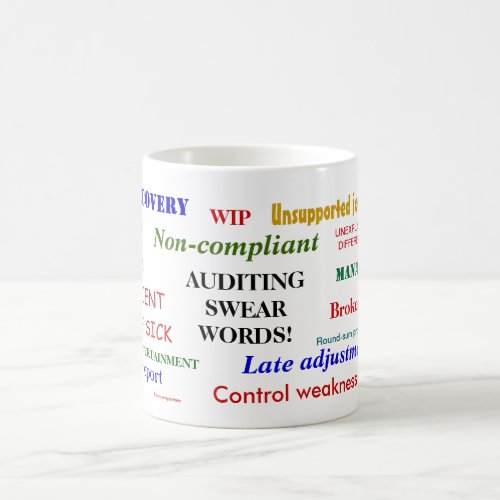 Auditing Swear Words Cruel Funny Auditor Gift Joke Coffee Mug