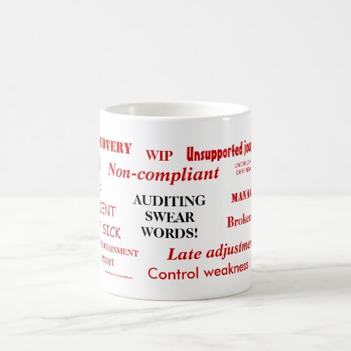 Auditing Swear Words Mug  Funny Auditor Gift Idea