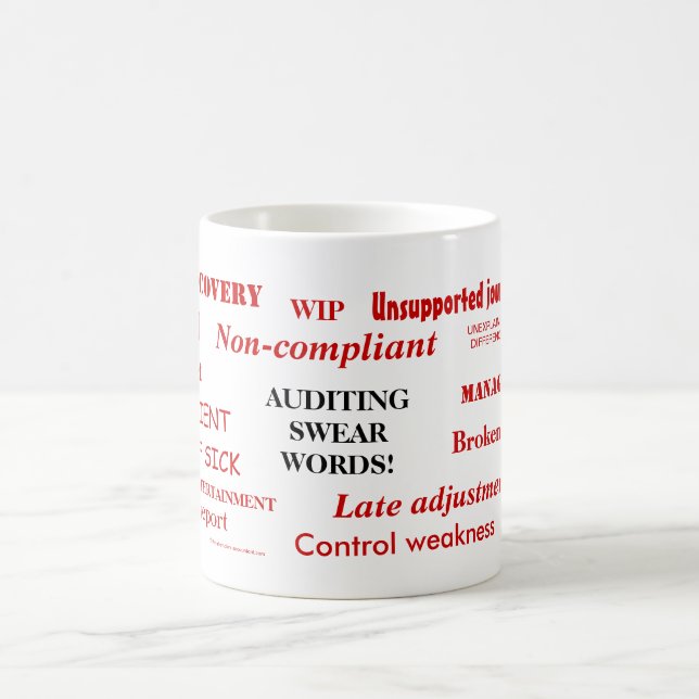 Auditing Swear Words Mug | Funny Auditor Gift Idea (Center)