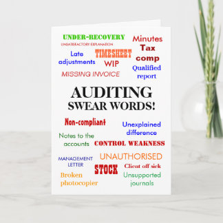 Auditor | Auditing Swear Words | Joke Birthday Card