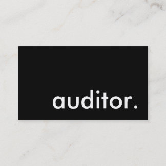 auditor. business card
