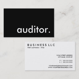 auditor. business card | Zazzle