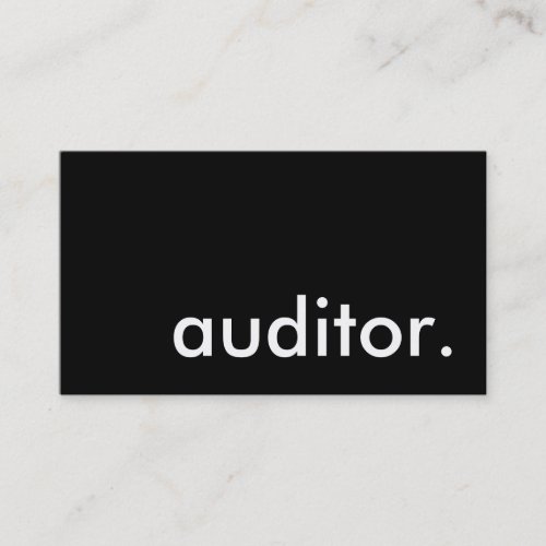 auditor business card
