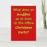 Auditor Christmas Joke - Cruel but Funny Holiday Card