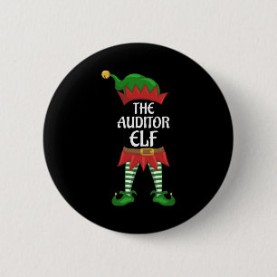 Auditor Elf Family Matching Group Christmas Party Button