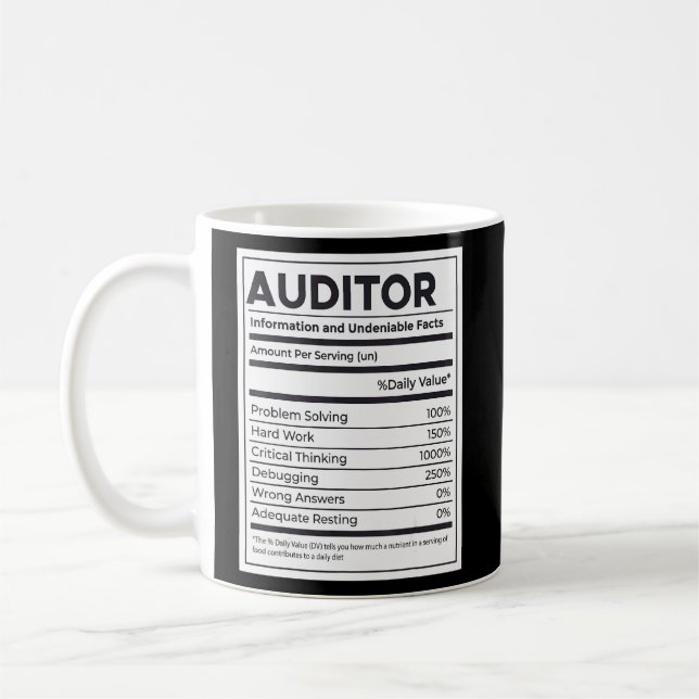 Auditor Nutrition Information  Coffee Mug (Left)