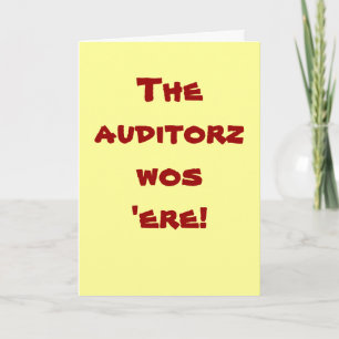 Auditor Thank You Auditing Graffiti Slogan Card